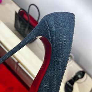 Christian Louboutin - KATE 120 MISS DENIM/LINING DENIM/LIN SABA GOLD